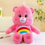 Carebears Kawaii Rainbow Bear plush toy, colorful soft stuffed doll for room decor and birthday gifts