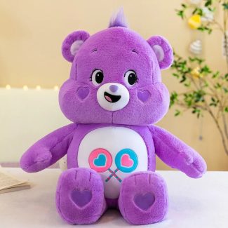 MagicSparkle Rainbow Teddy Bear - Soft Colorful Plush Doll for Girls