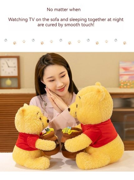 Winnie The Pooh Plush Toy 35-55cm, Honey Jar Winnie, Soft Stuffed Bear